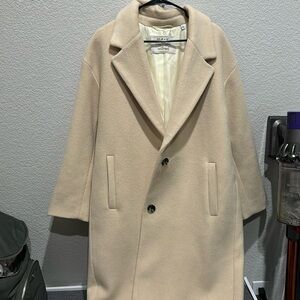 Aritzia Wilfred Cream Pea Coat